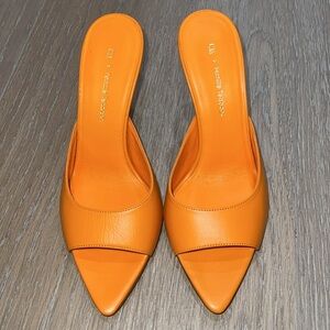 NWT Gia x Pernille Perni Leather Point-Toe Sandals